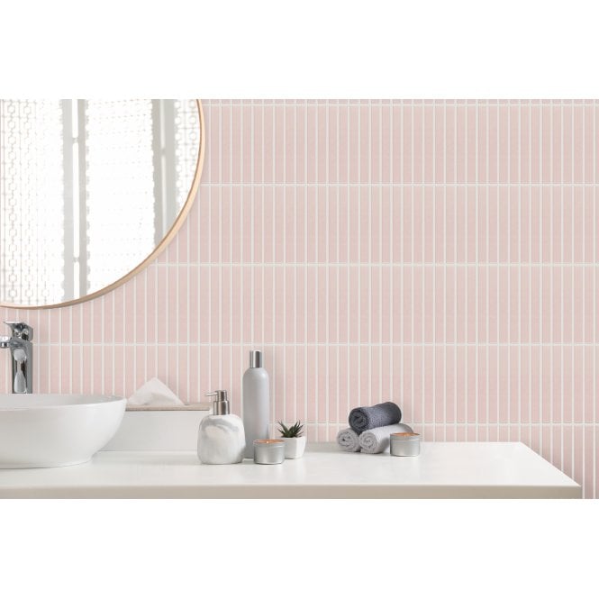 Kit Kat Oriental Pink Matt 29.7cm x 29.7cm Mosaic Tile
