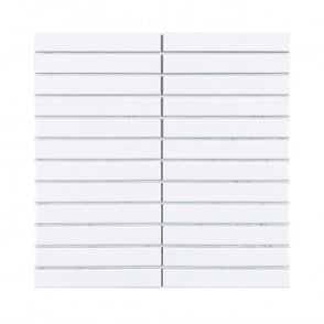 Kit Kat Plain White 30cm x 29.6cm Mosaic Tile