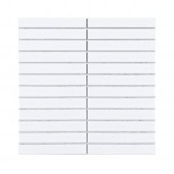 Kit Kat Plain White 30cm x 29.6cm Mosaic Tile