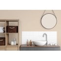 Kit Kat Plain White 30cm x 29.6cm Mosaic Tile