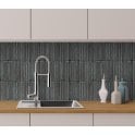 Kit Kat Shadow Aqua 20.2cm x 32.9cm (2.7cm x 20cm) Mosaic Tile
