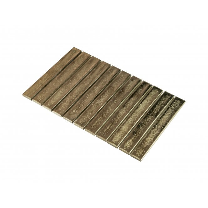 Kit Kat Shadow Gold 20.2cm x 32.9cm (2.7cm x 20cm) Mosaic Tile