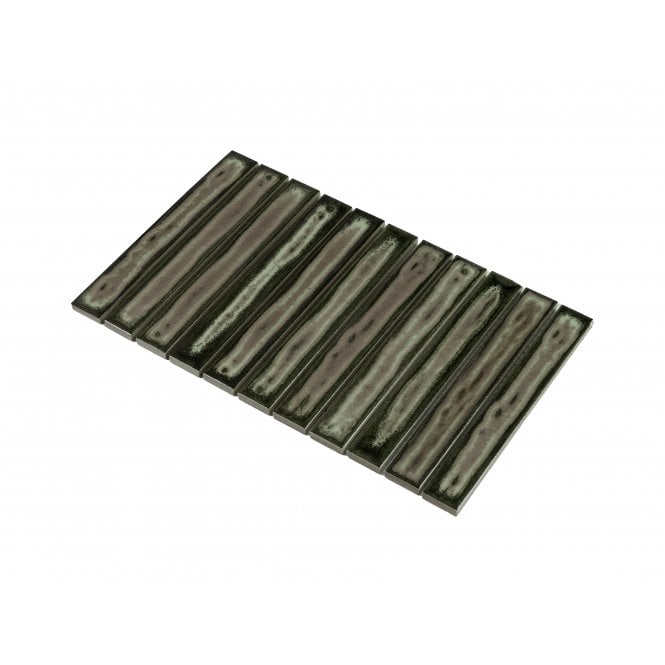 Kit Kat Shadow Green 20.2cm x 32.9cm (2.7cm x 20cm) Mosaic Tile