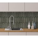 Kit Kat Shadow Green 20.2cm x 32.9cm (2.7cm x 20cm) Mosaic Tile