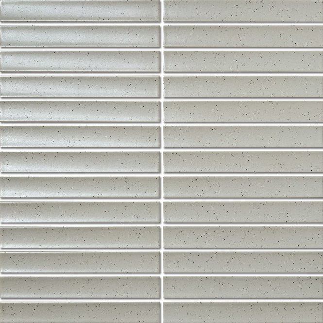 Kit Kat Speckle Stone Grey Gloss 29.9cm x 29.6cm (1.5cm x 14.5cm) Mosaic Tile