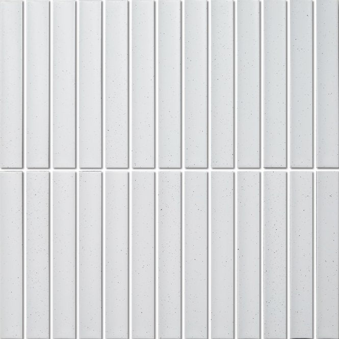 Kit Kat Speckle White Gloss 29.9cm x 29.6cm (1.5cm x 14.5cm) Mosaic Tile