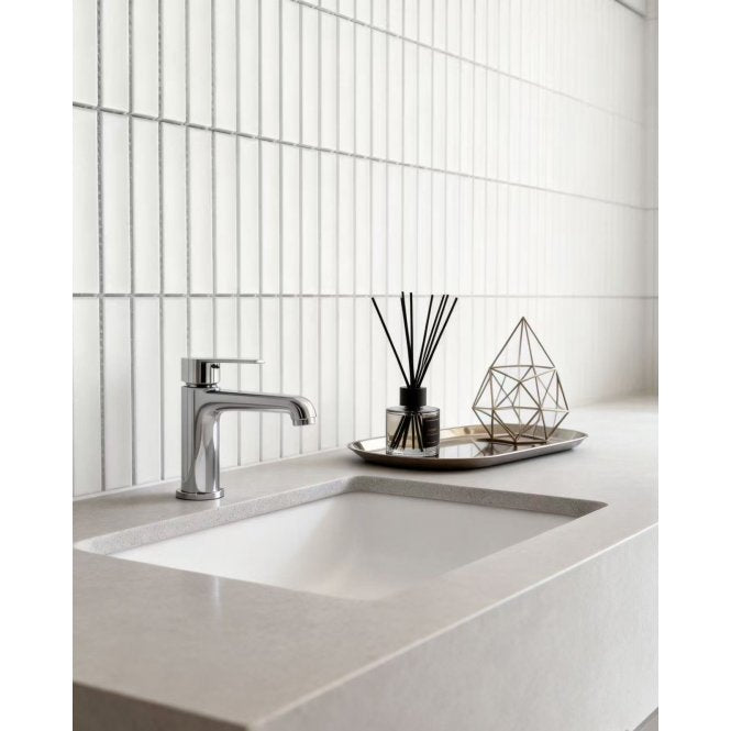 Kit Kat Speckle White Gloss 29.9cm x 29.6cm (1.5cm x 14.5cm) Mosaic Tile