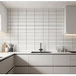 Kit Kat Speckle White Gloss 29.9cm x 29.6cm (1.5cm x 14.5cm) Mosaic Tile