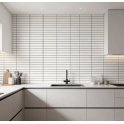 Kit Kat Speckle White Gloss 29.9cm x 29.6cm (1.5cm x 14.5cm) Mosaic Tile