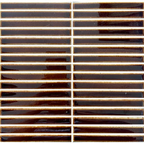 Kit Kat Teapot Brown Gloss 29.7cm x 29.7cm (1.5cm x 14.5cm) Mosaic Tile
