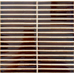 Kit Kat Teapot Brown Gloss 29.7cm x 29.7cm (1.5cm x 14.5cm) Mosaic Tile
