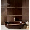Kit Kat Teapot Brown Gloss 29.7cm x 29.7cm (1.5cm x 14.5cm) Mosaic Tile