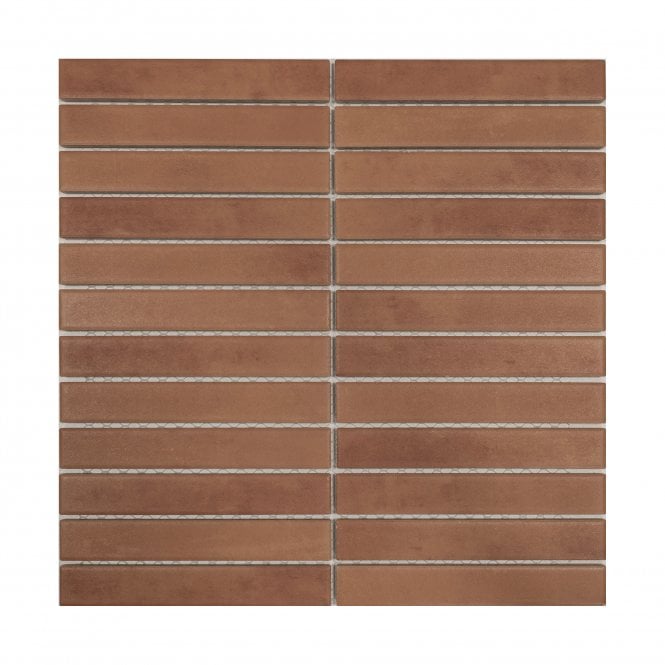 Kit Kat Terracotta 30cm x 30cm (2.2cm x 14.5cm) Mosaic Tile