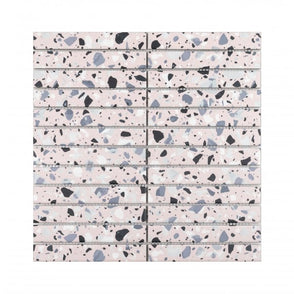 Kit Kat Terrazzo Blush Pink 30cm x 29.6cm Mosaic Tile