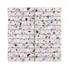 Kit Kat Terrazzo Blush Pink 30cm x 29.6cm Mosaic Tile
