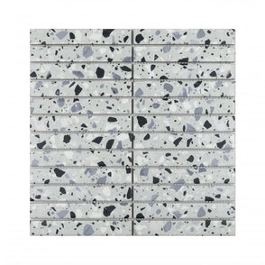 Kit Kat Terrazzo Pearl Grey 30cm x 29.6cm Mosaic Tile