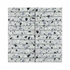 Kit Kat Terrazzo Pearl Grey 30cm x 29.6cm Mosaic Tile
