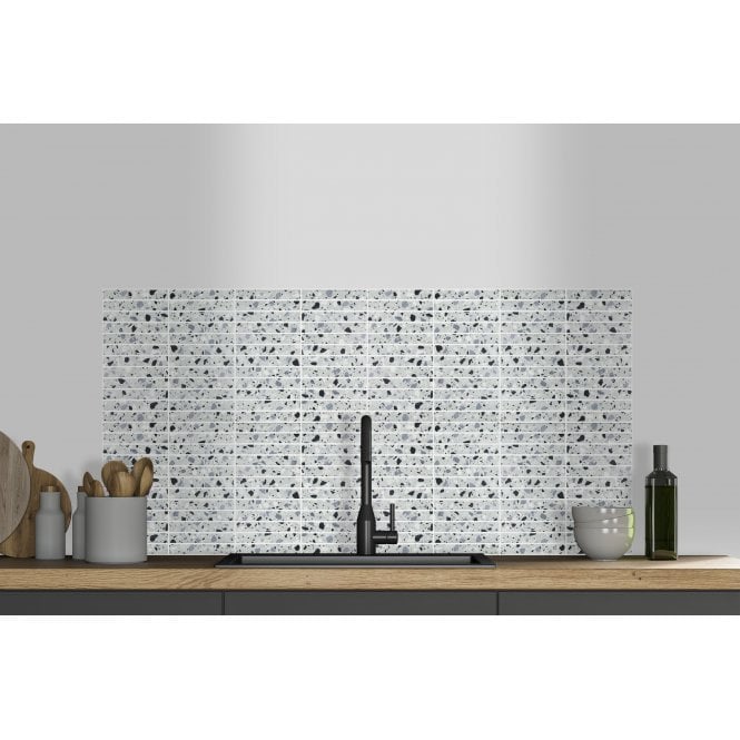 Kit Kat Terrazzo Pearl Grey 30cm x 29.6cm Mosaic Tile