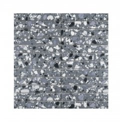 Kit Kat Terrazzo Smoke 30cm x 29.6cm Mosaic Tile