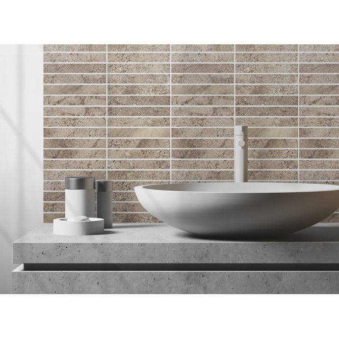 Kit Kat Wild Grey 30cm x 29.6cm Mosaic Tile