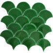 Knightsbridge Crackle Fan Green Mosaic 28.1cm x 29.6cm Mosaic Tile