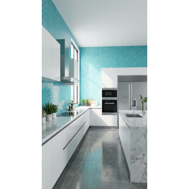 Knightsbridge Crackle Sky Blue 6cm x 20cm Wall & Floor Tile