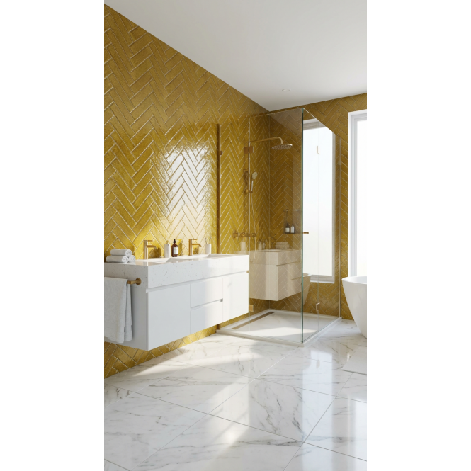 Knightsbridge Crackle Teapot Brown 6cm x 20cm Wall & Floor Tile