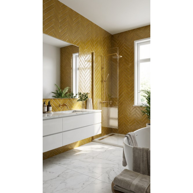 Knightsbridge Crackle Teapot Brown 6cm x 20cm Wall & Floor Tile