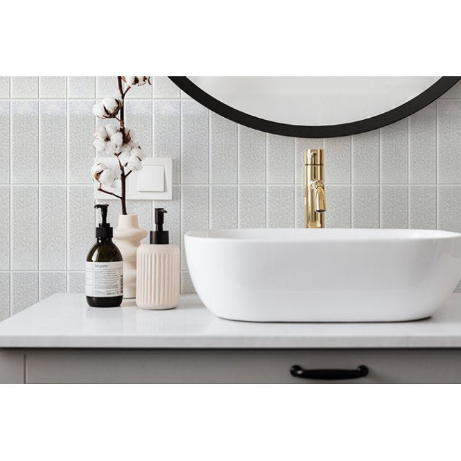 Knightsbridge Crackle White 6cm x 20cm Wall & Floor Tile