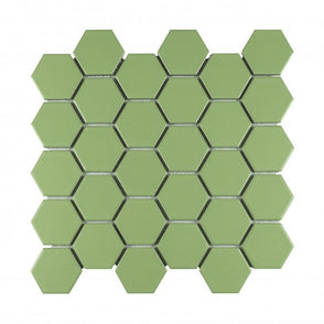 La Maison Lime 27.2cm x 28.2cm (5.1cm x 5.9cm) Hexagon Mosaic Tile