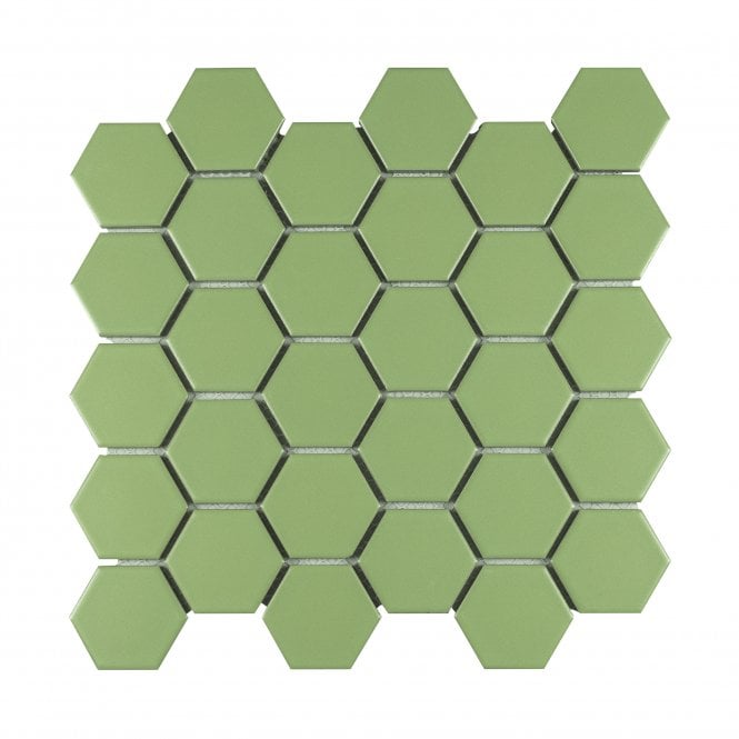 La Maison Lime 27.2cm x 28.2cm (5.1cm x 5.9cm) Hexagon Mosaic Tile