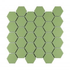 La Maison Lime 27.2cm x 28.2cm (5.1cm x 5.9cm) Hexagon Mosaic Tile
