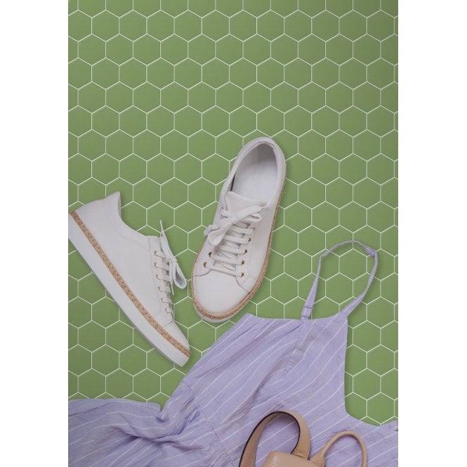 La Maison Lime 27.2cm x 28.2cm (5.1cm x 5.9cm) Hexagon Mosaic Tile