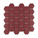 La Maison Strawberry Red 27.2cm x 28.2cm (5.1cm x 5.9cm) Hexagon Mosaic Tile
