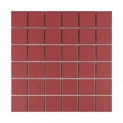 La Maison Strawberry Red 30.6cm x 30.6cm (4.8cm x 4.8cm) Square Mosaic Tile