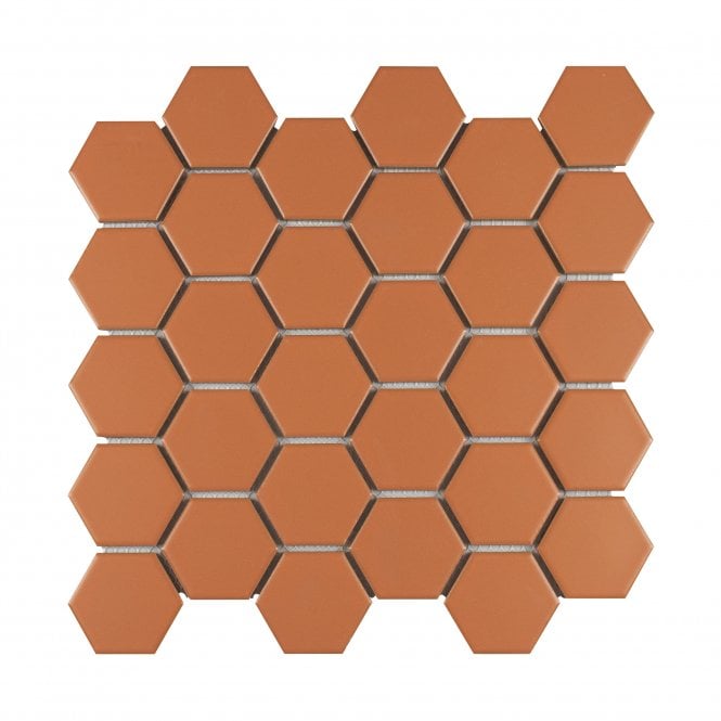La Maison Tangerine 27.2cm x 28.2cm (5.1cm x 5.9cm) Hexagon Mosaic Tile