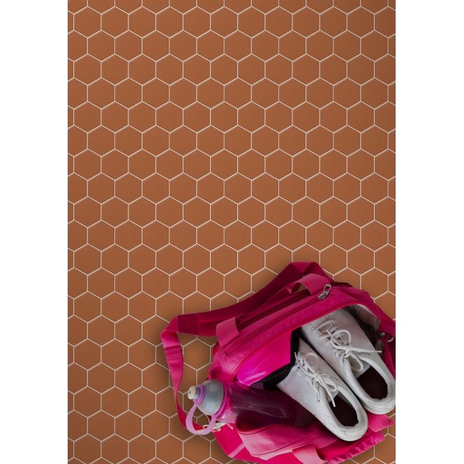 La Maison Tangerine 27.2cm x 28.2cm (5.1cm x 5.9cm) Hexagon Mosaic Tile
