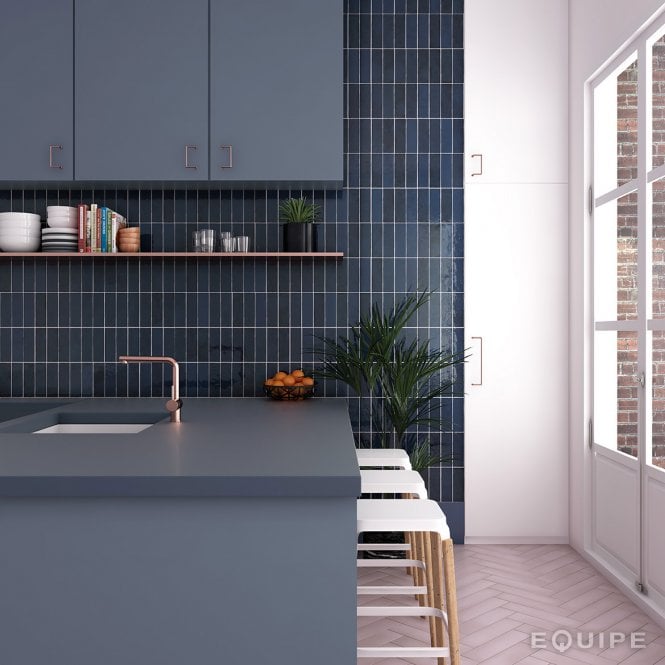 Equipe La Riviera Blue Reef 6.5cm x 20cm Wall Tile