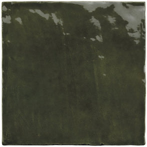 Equipe La Riviera Botanical Green 13.2cm x 13.2cm Wall Tile