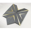 Labrynth Basalt Stone and Gold Brass 30.5cm x 30.5cm Mosaic Tile