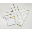 Labrynth Carrara Marble and Gold Brass 30.5cm x 30.5cm Mosaic Tile