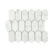 Lantern Carrara White Marble (5cm x 10.2cm) 25.4cm x 30.4cm Mosaic Tile