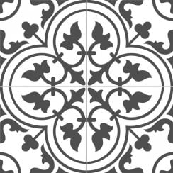 Ledbury Charcoal Black 45cm x 45cm Wall & Floor Tile