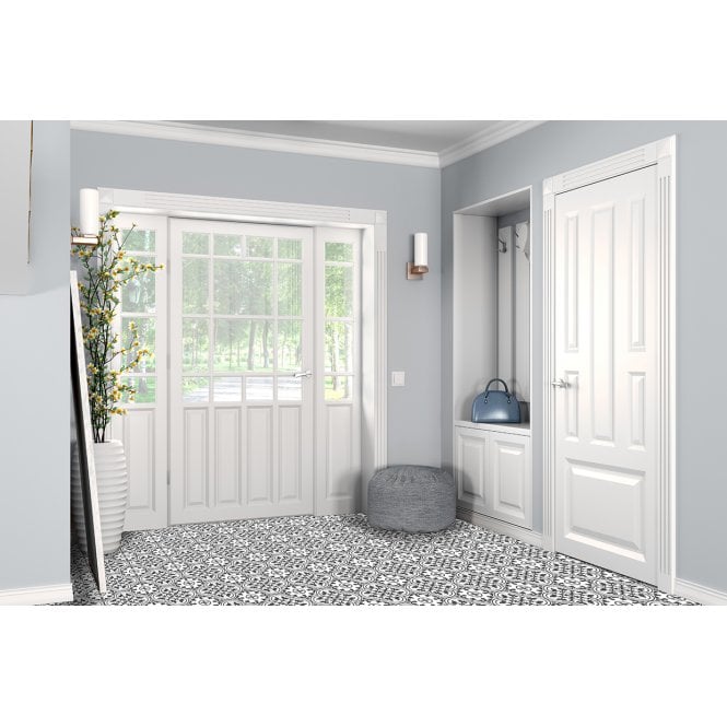Ledbury Charcoal Black 45cm x 45cm Wall & Floor Tile