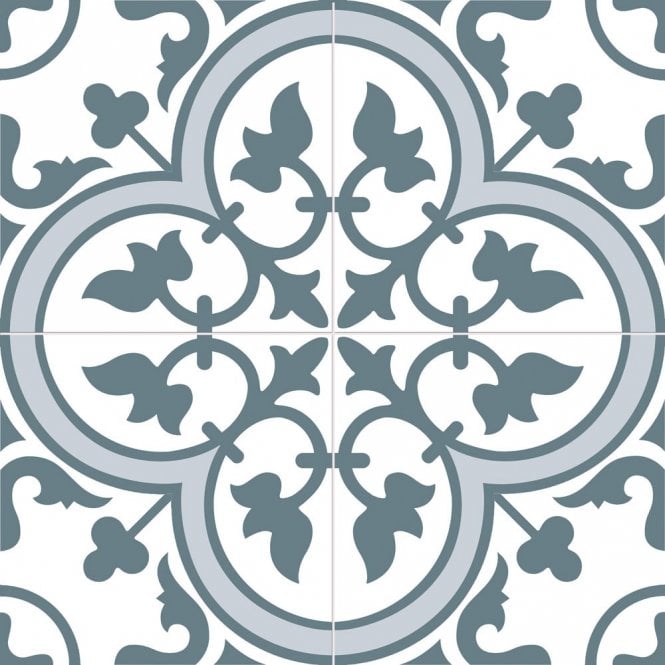 Ledbury Marina Blue 45cm x 45cm Wall & Floor Tile