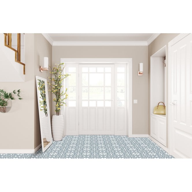 Ledbury Marina Blue 45cm x 45cm Wall & Floor Tile