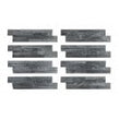 Ledgestone Black Quartzite 10cm x 36cm Wall Tile