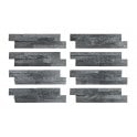 Ledgestone Black Quartzite 10cm x 36cm Wall Tile