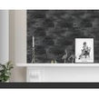 Ledgestone Black Quartzite 10cm x 36cm Wall Tile