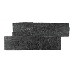 Ledgestone Black Quartzite 18cm x 35cm Wall Tile